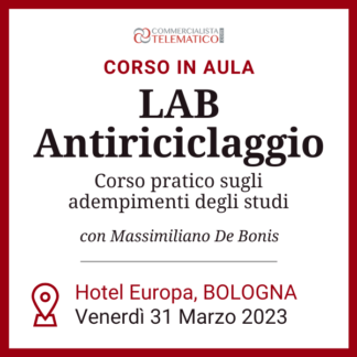 Corso in Aula | LAB Antiriciclaggio – Bologna, 31 marzo 2023