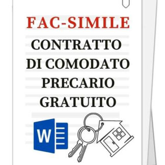 Fac simile | Contratto di comodato precario gratuito