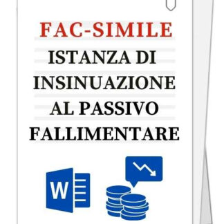 fac-simile di istanza di insinuazione al passivo fallimentare