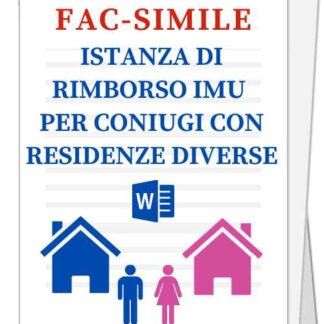 Fac-simile | Istanza di Rimborso IMU per coniugi con residenze diverse