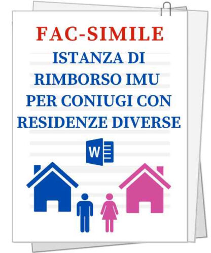 Fac-simile | Istanza di Rimborso IMU per coniugi con residenze diverse