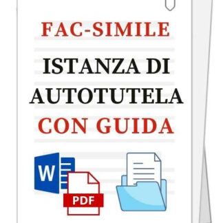 fac-simile di istanza di autotutela con guida all'uso