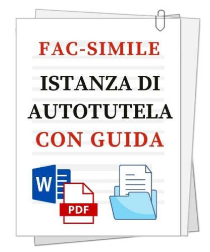 fac-simile di istanza di autotutela con guida all'uso