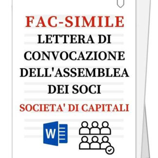 Fac-simile | Convocazione assemblea dei soci – società di capitali