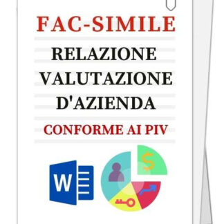 fac simile della relazione per la valutazione d'azienda conforme ai PIV