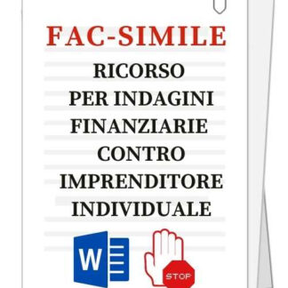 Fac-simile | Ricorso per indagini finanziarie contro imprenditore individuale