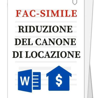 Fac simile di Scrittura privata per riduzione canone di locazione
