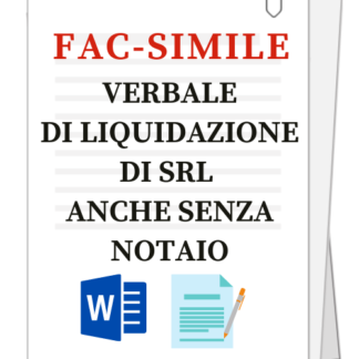fac simile di liquidazione di SRL anche senza intervento notarile