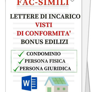 Fac-simili | Mandati professionali per Visto di conformità Bonus edilizi