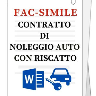 Fac-simile | Contratto di noleggio auto a lungo termine con riscatto