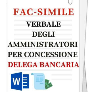 Fac-simile | Verbale degli amministratori per concessione delega bancaria
