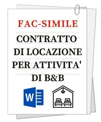 Fac-simile | Contratto di locazione per attività di Bed & Breakfast