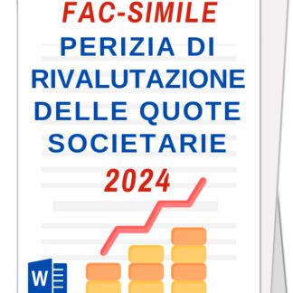 facsimile di perizia di rivalutazione quote societarie 2024