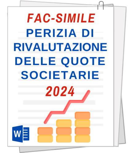facsimile di perizia di rivalutazione quote societarie 2024